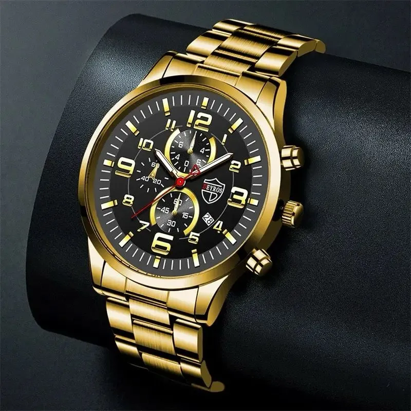 Reloj De Pulsera Deportivo Para Hombre Acero Inoxidable